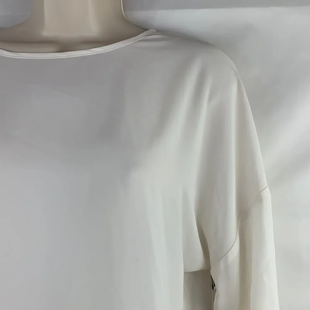 Amanda Uprichard NY ivory popover blouse size small NWT